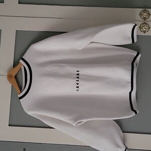 Caesars White Crewneck Men's Sweater